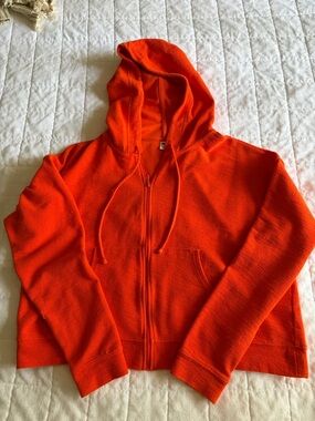 Old Navy Bright Orange Full-Zip Hoodie
